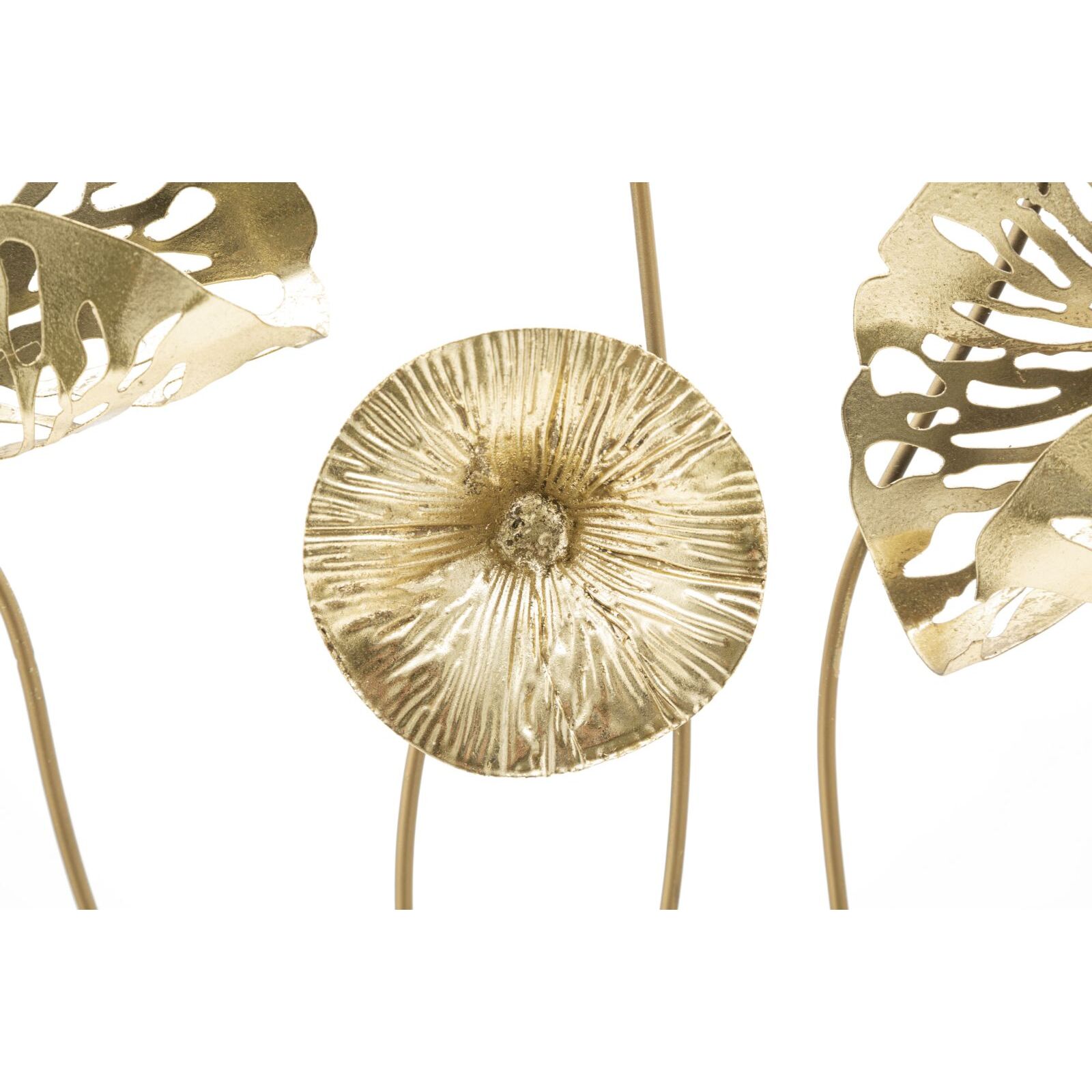 PANNELLO IN FERRO GOLD FLOWERS CM 50X5X50