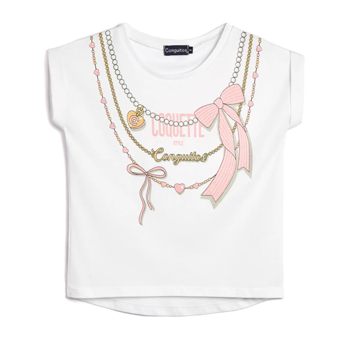 Camiseta Diseño Coquette Blanco