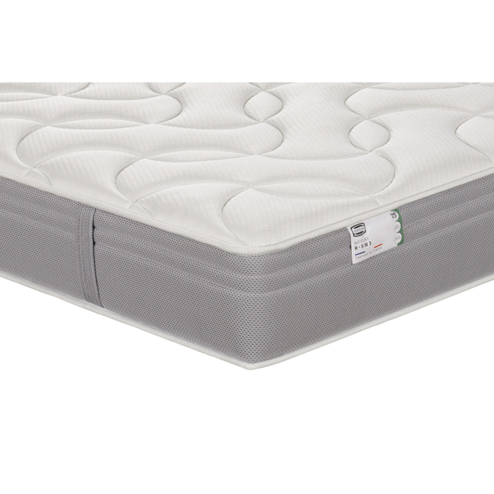 Ensemble L ?INDISPENSABLE matelas H26 ressort ensachés, ferme, sommier