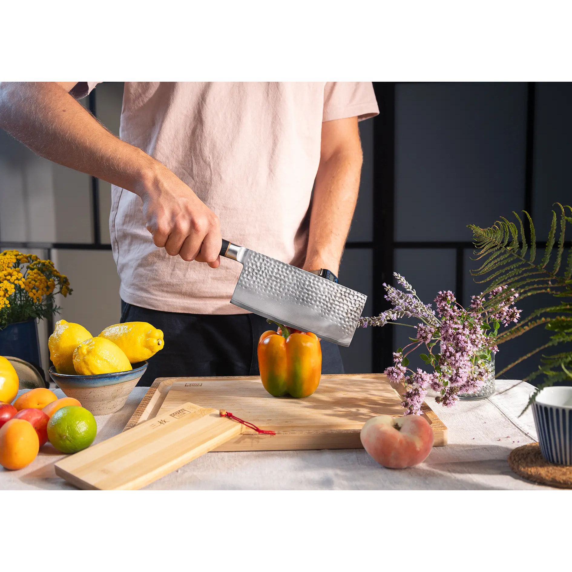 Cuchillo de Carnicero | Hoja de 190 mm | Acero Inoxidable Japonés San-Mai