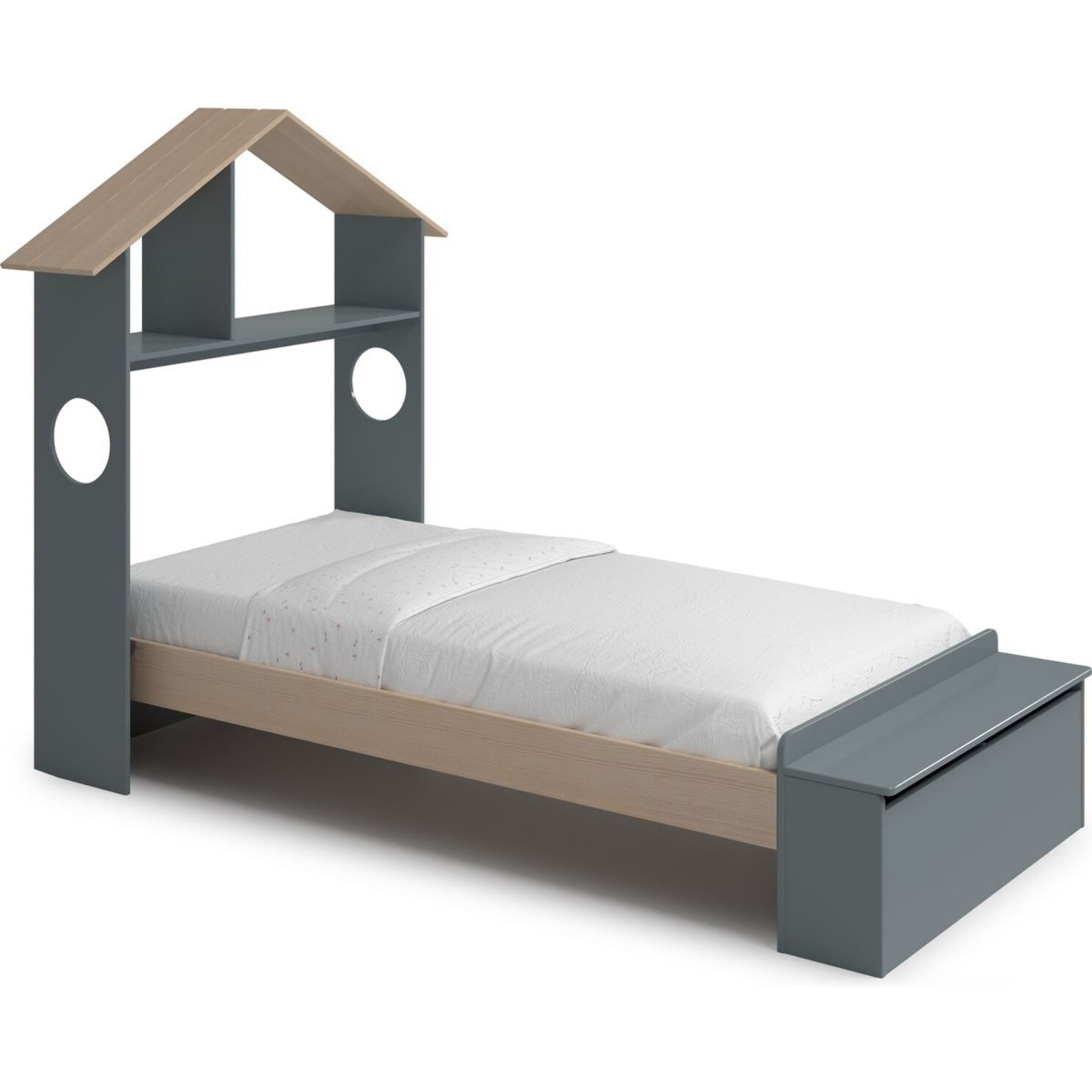Lit enfant cabane et coffre de rangement - ANATOLE