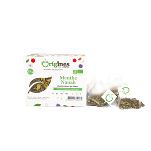 Menthe Nanah - Infusion Bio plante naturelle - Infusettes 15x1,2g