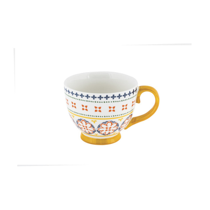 Set 2 tazze jumbo da colazione Gardeny in new bone china