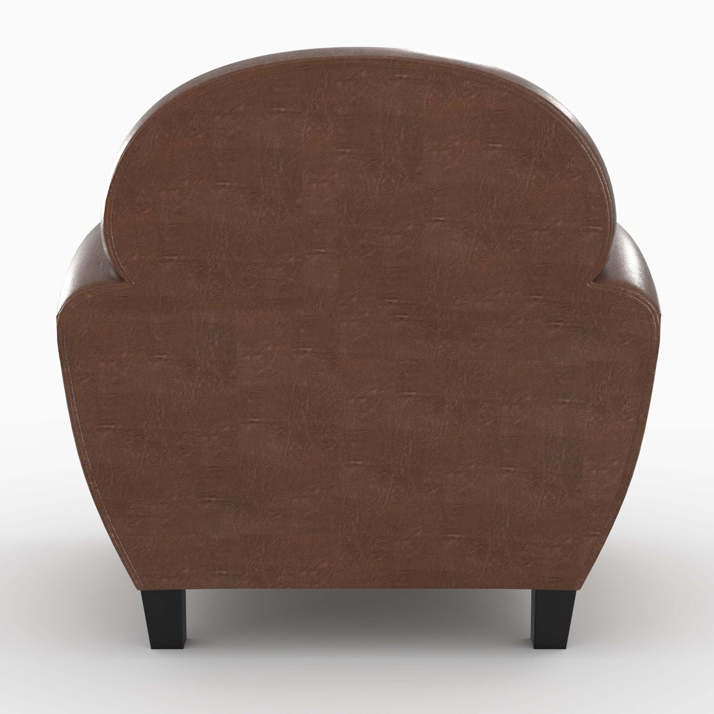 Ensemble canapé et fauteuil marron foncé 3 places - Club - Club