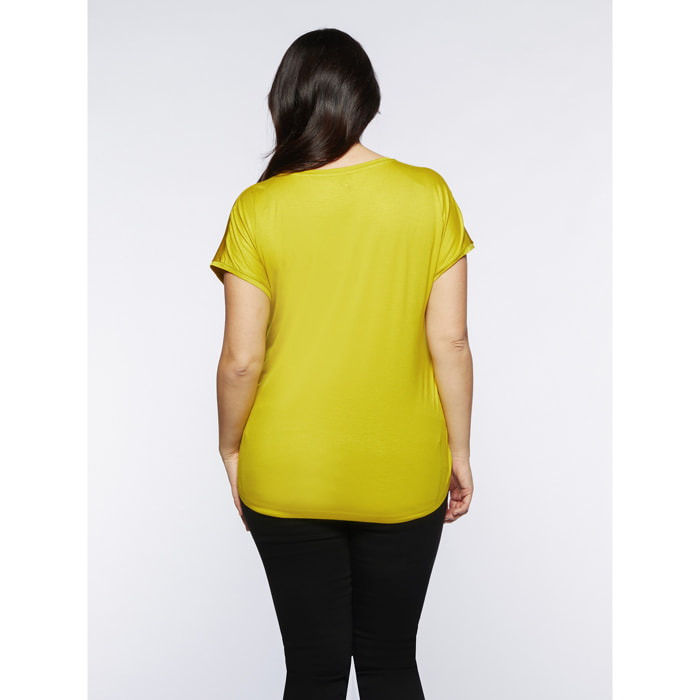 Fiorella Rubino - T-shirt in due tessuti - Giallo