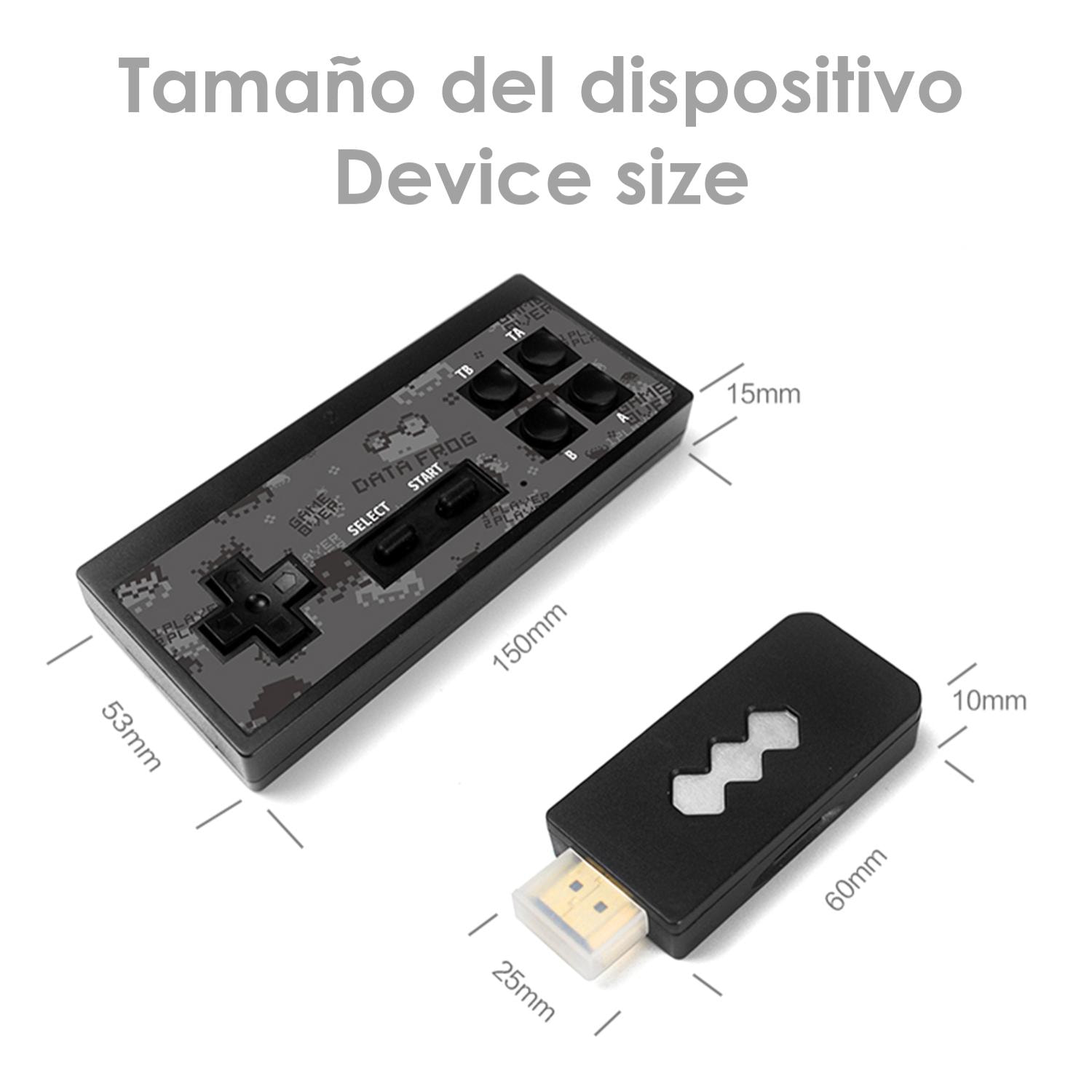 Console per videogiochi collegata allo schermo della TV. Supporta 4K. Include 568 giochi.