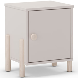 Table de chevet enfant 1 porte en bois - BASTIEN