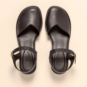 Sandalias con tacón N884 SOFT NAPPA BLACK/ FLORA color Black