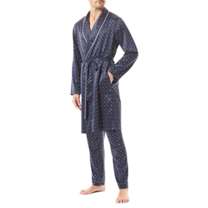 Bata corta cruzada azul marino