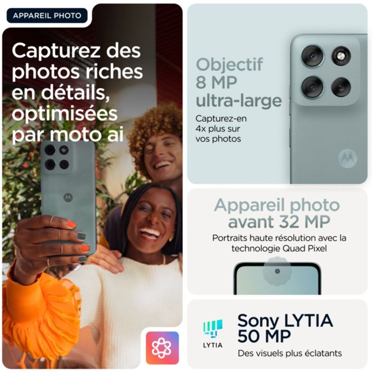 Smartphone MOTOROLA G56 Gris Ciel 256Go