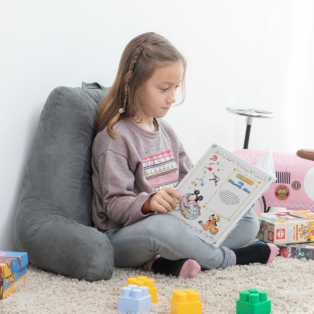 Almohada de Lectura con Apoyabrazos Huggilow InnovaGoods