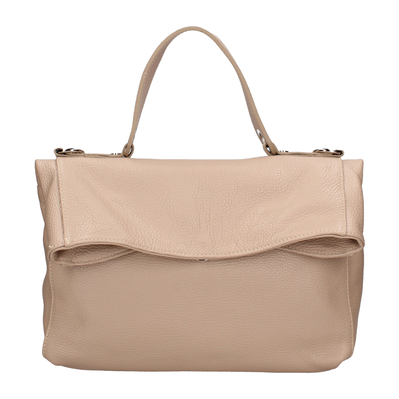 Borsa a spalla convertibile in zaino da donna In Vera pelle Made in Italy 34x21x12 cm