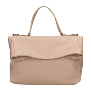 Borsa a spalla convertibile in zaino da donna In Vera pelle Made in Italy 34x21x12 cm