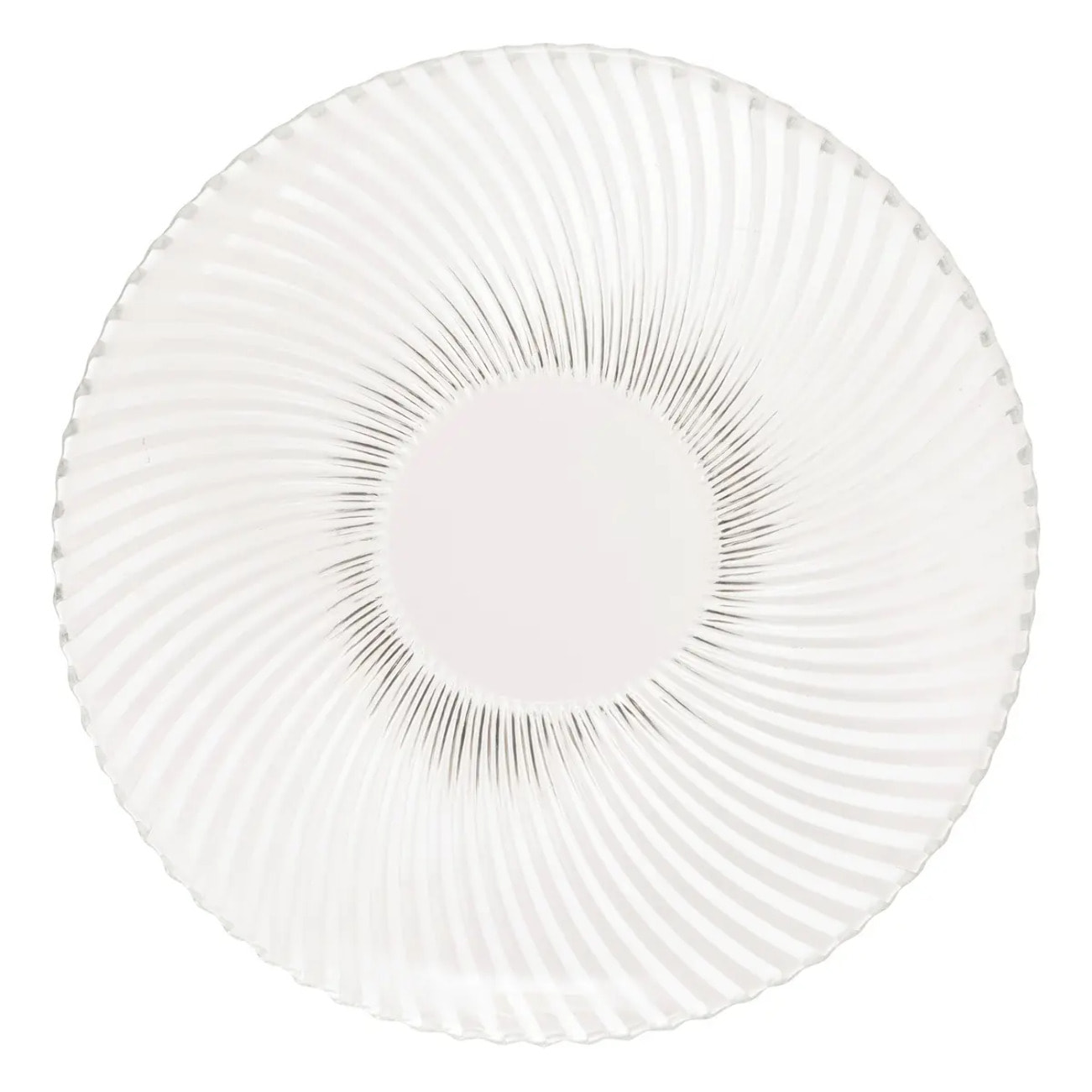 Lot de 6 assiettes plates Odyssee transparent D26xH1,8cm