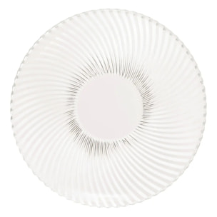 Lot de 6 assiettes plates Odyssee transparent D26xH1,8cm