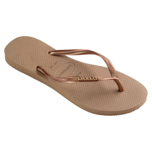 Infradito Havaianas Slim Logo Metallic Marrone