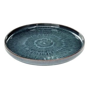 Lot de 4 Assiettes Eva bleu