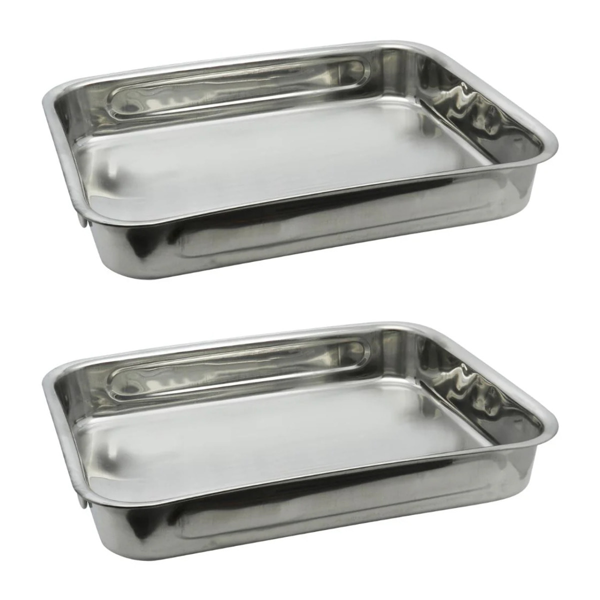 Ensemble de 2 Plats four en inox rectangulaire 27,5 x 20,4 x 6 cm en extérieur Elo Edition Red