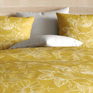 Parure de couette 3pcs 100% coton bio 57 fils/cm2-victoria ocre