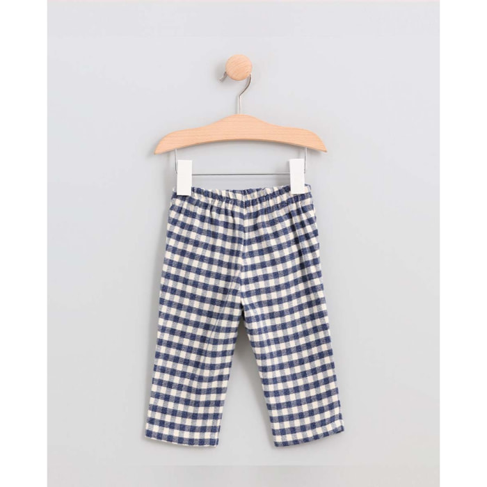 Pantalón cuadro vichy azul
