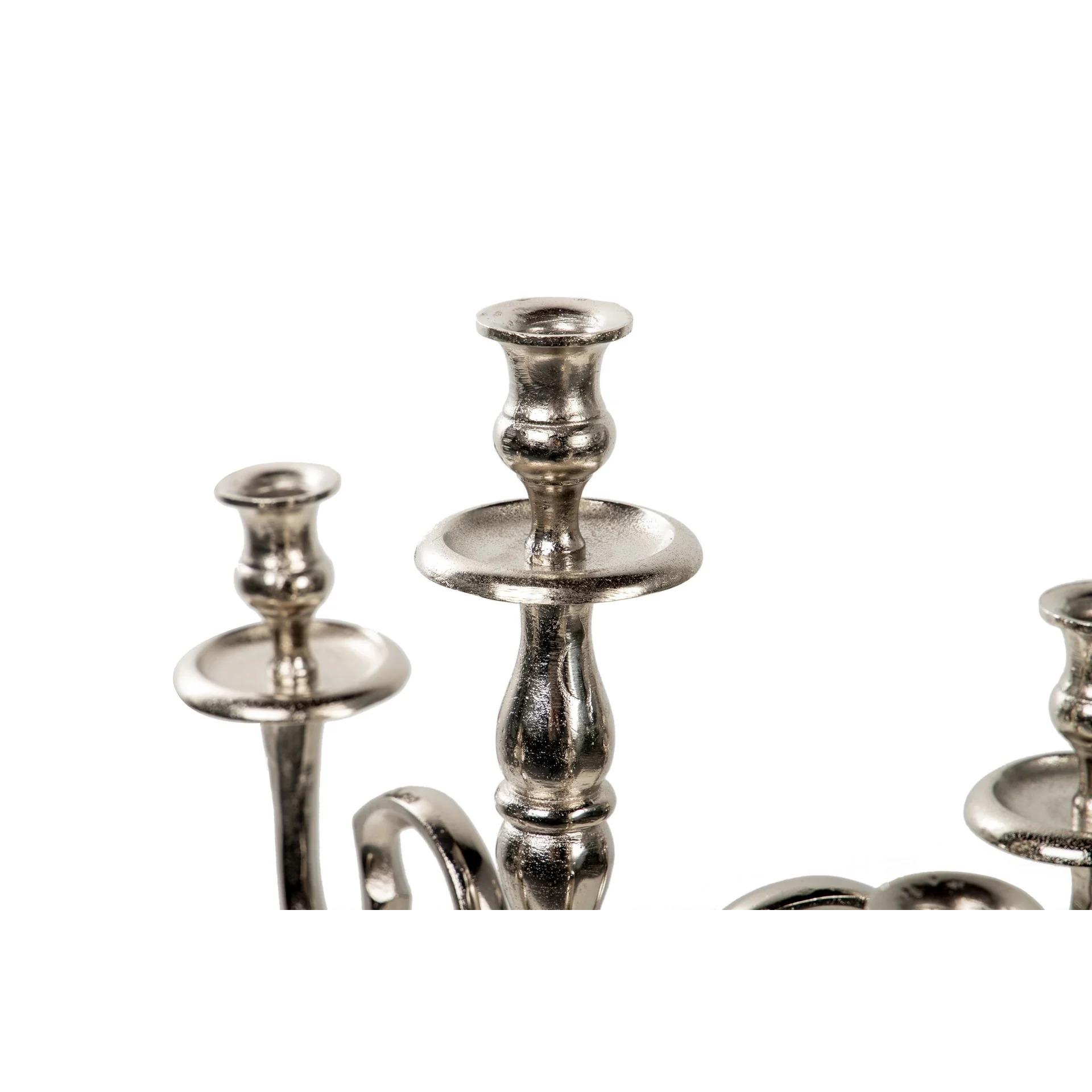 Candelabro 5 Brazos Rough Nickel 50x50x94 Cm