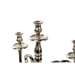 Candelabro 5 Brazos Rough Nickel 50x50x94 Cm