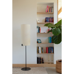 NILA Lampadaire noir et blanc cassé