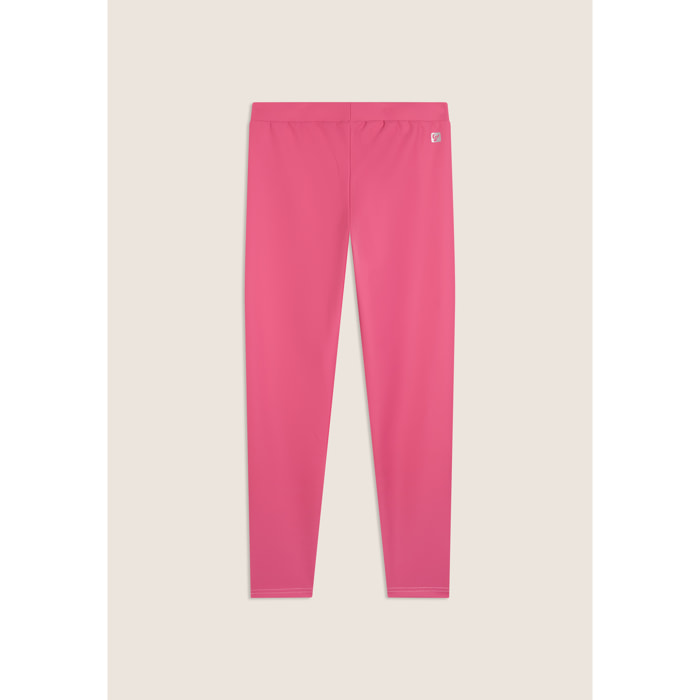 Leggings 7/8 in tessuto coated elasticizzato vita regular