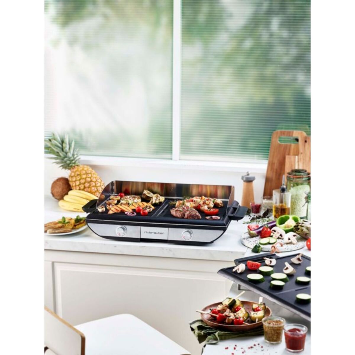 Plancha électrique RIVIERA ET BAR QPL700 grill combiné