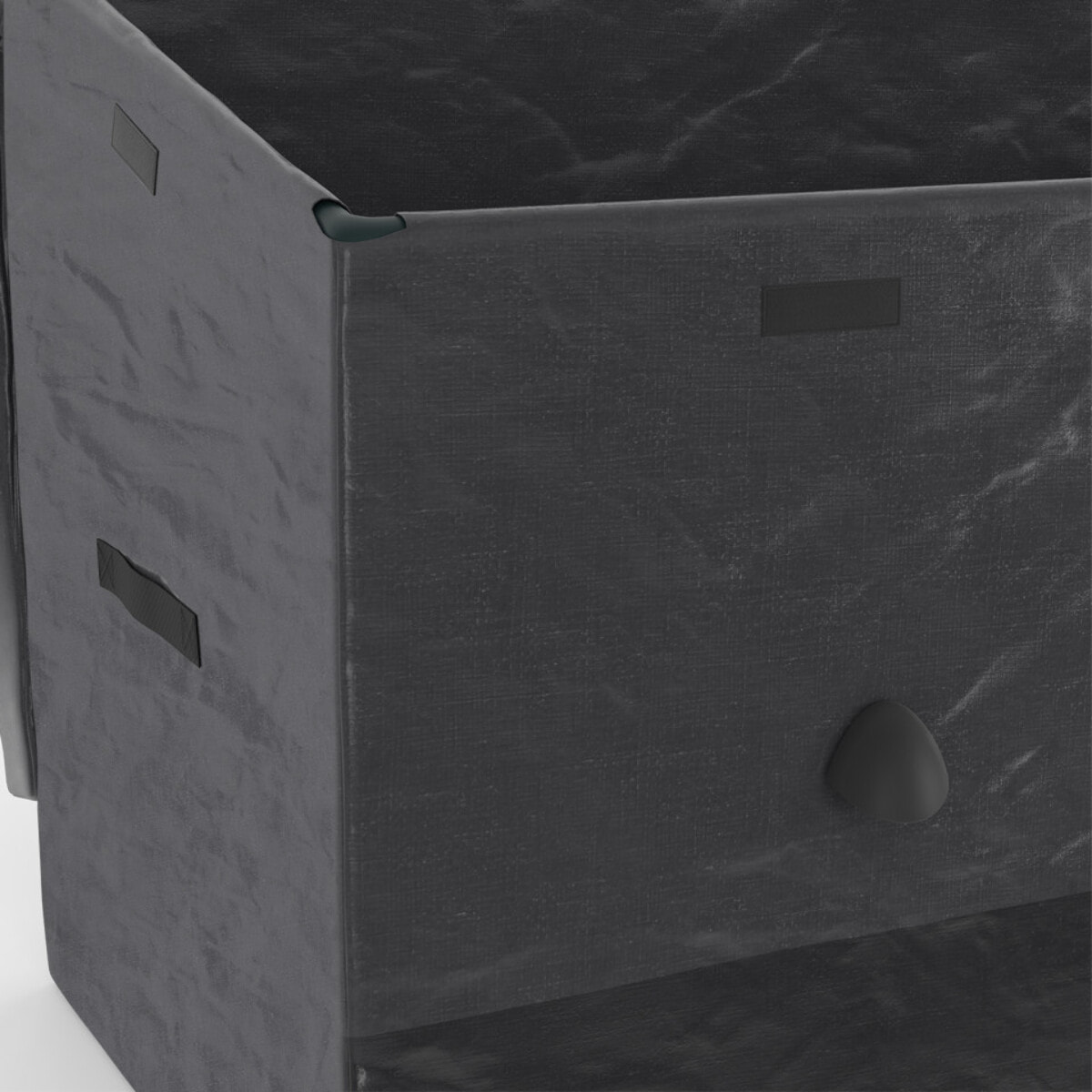 Coffre de rangement pour extérieur gris anthracite avec bâche 600L