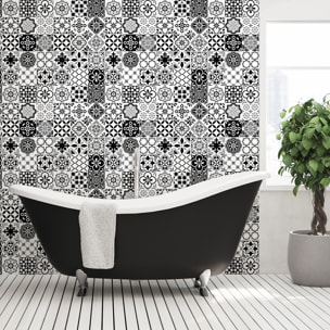 Stickers muraux - Sticker Mural Carrelage adhésif Cuisine Salle de Bain - 60 STICKERS CARREAUX DE CIMENT AZULEJOS LUIS