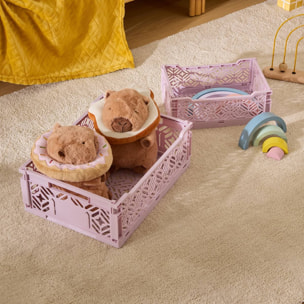 Cagette pliable Arry 30x20cm lilas