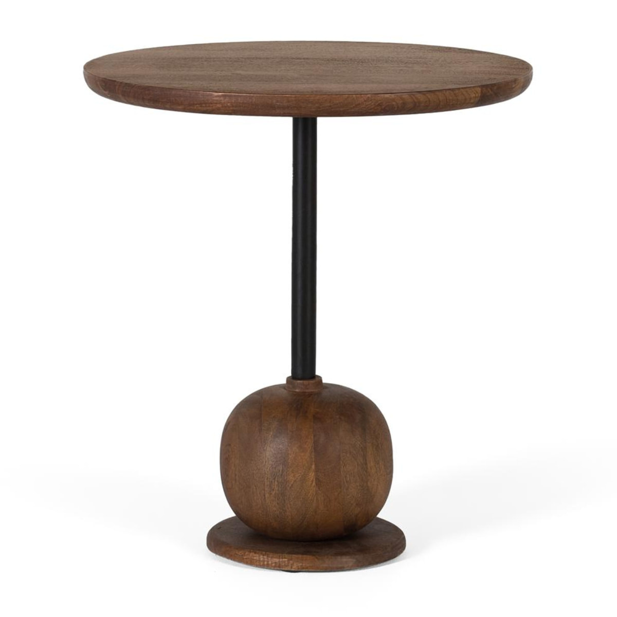 Mesas Auxiliare de Madera de Mango 45 Cm Estilo Rústico Moderno