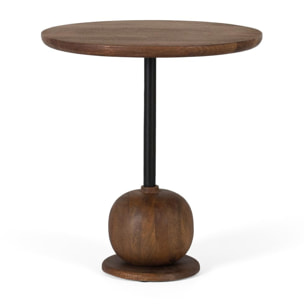 Mesas Auxiliare de Madera de Mango 45 Cm Estilo Rústico Moderno