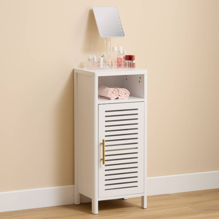 Meuble bas Orea rectangulaire 30x36cm 1 porte blanc