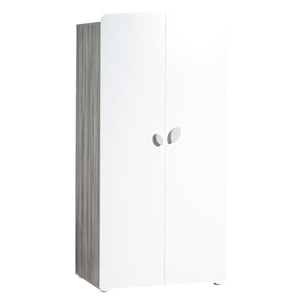 Chambre trio lit, Commode à langer et Armoire en bois blanc