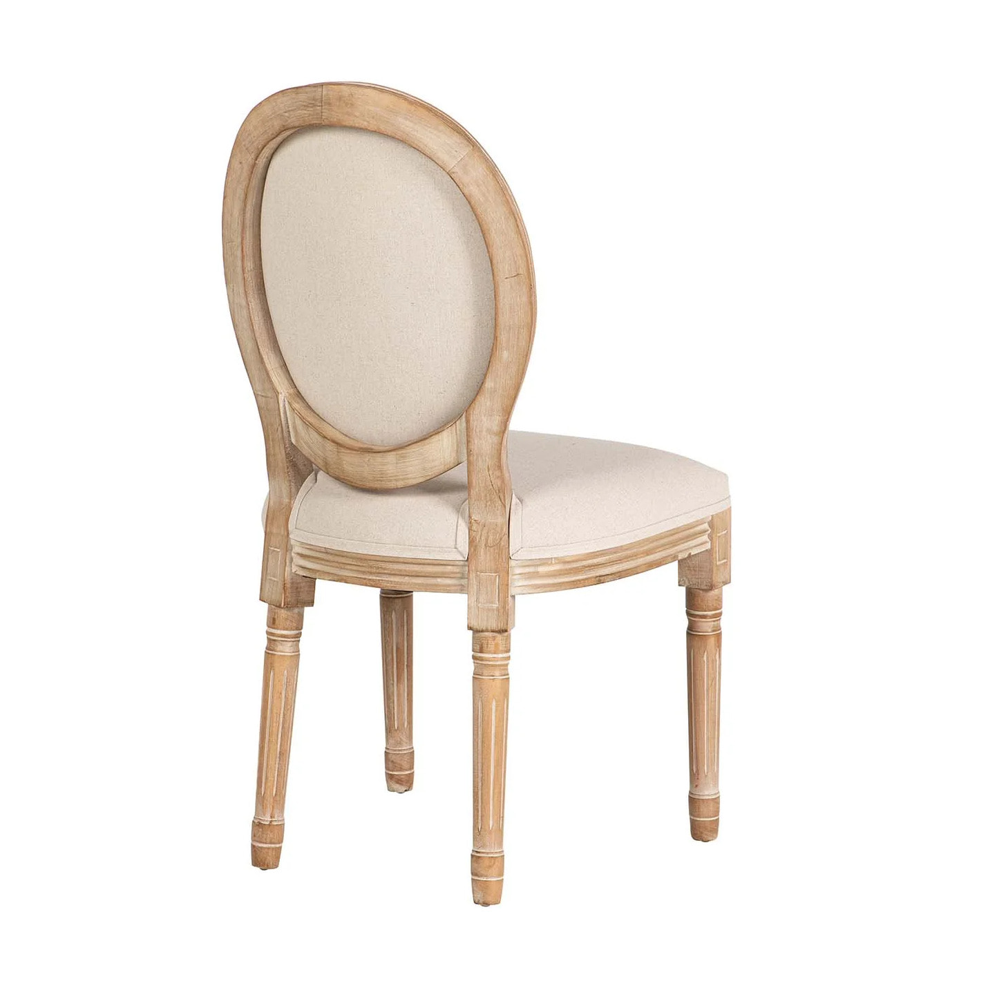 Silla Lino Capitone Patas Roble Kd 48x46x96cm