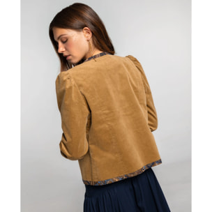 Chaqueta de pana camel