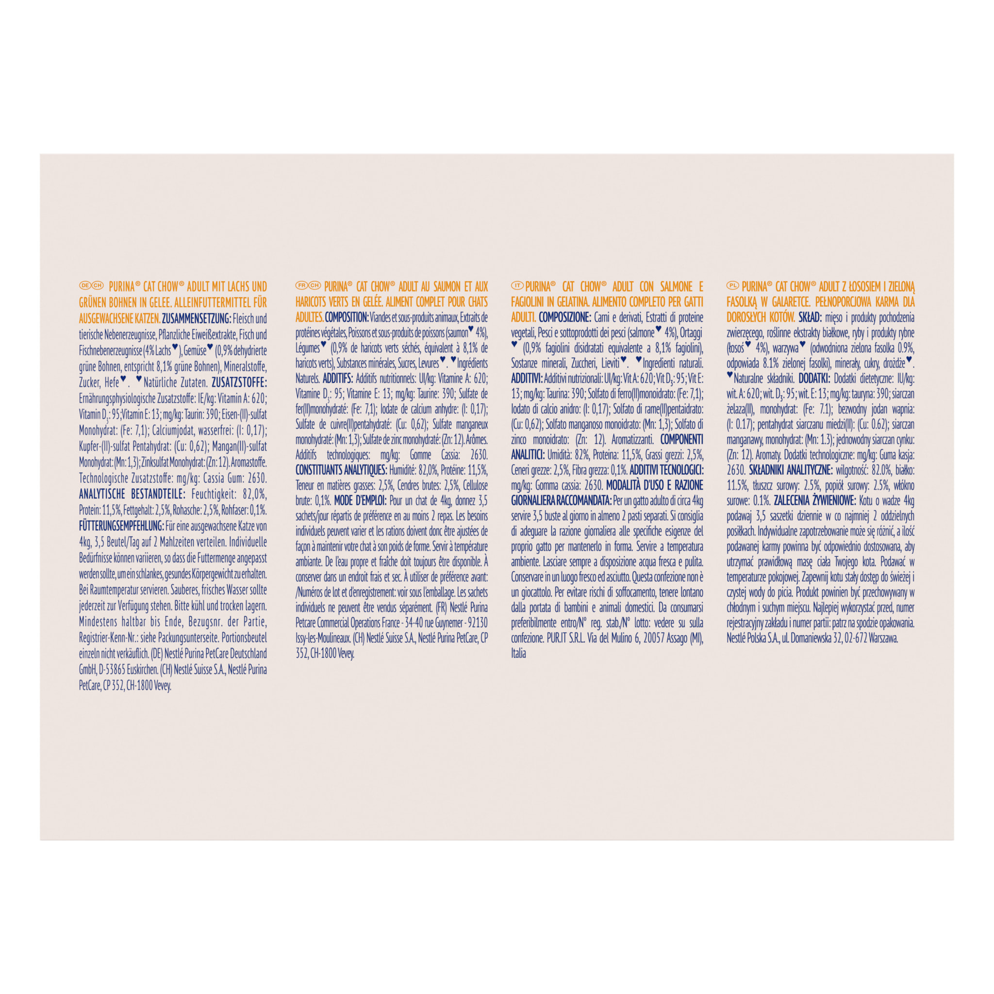 CAT CHOW Adult Saumon 10x85g - Lot de 4