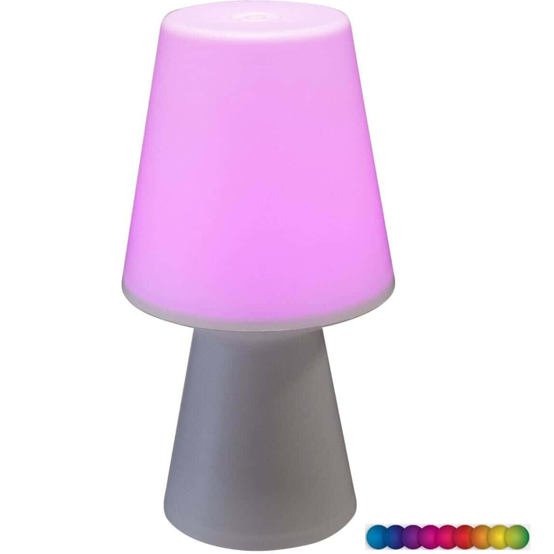 LÁMPARA MULTICOLOR LED WIZA H.23CM