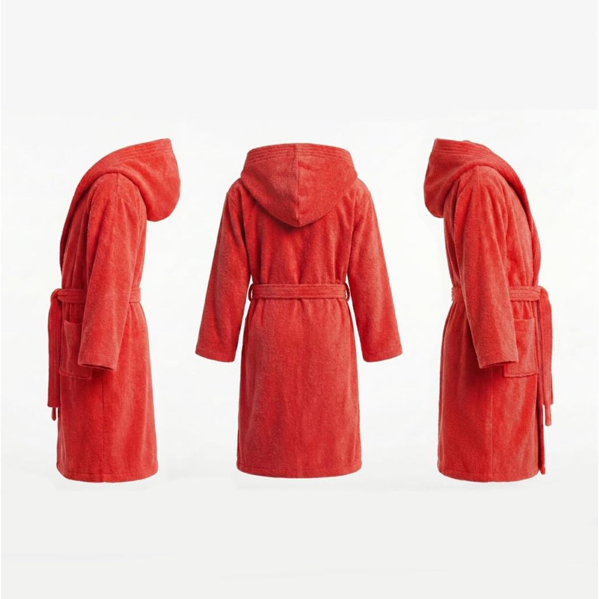 Accappatoio bambino in spugna di cotone assorbente e morbido, delicato su pelli sensibili, asciugatura rapida dopo bagno e piscina, confortevole e pratico per uso quotidiano, certificato OEKO-TEX senza sostanze nocive, ideale per bambini e bambine