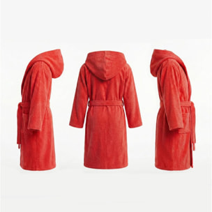 Accappatoio bambino in spugna di cotone assorbente e morbido, delicato su pelli sensibili, asciugatura rapida dopo bagno e piscina, confortevole e pratico per uso quotidiano, certificato OEKO-TEX senza sostanze nocive, ideale per bambini e bambine