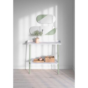 Set de espejos ovalados Aire haya verde 90/65x30x2 cm