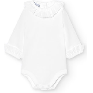 Body bebé manga larga cuello batista