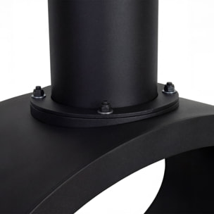 Nerone - Camino a Bioetanolo da Soffitto Sospeso Bifacciale 65x220x40 cm con Bruciatore 2,2 Litri Nero