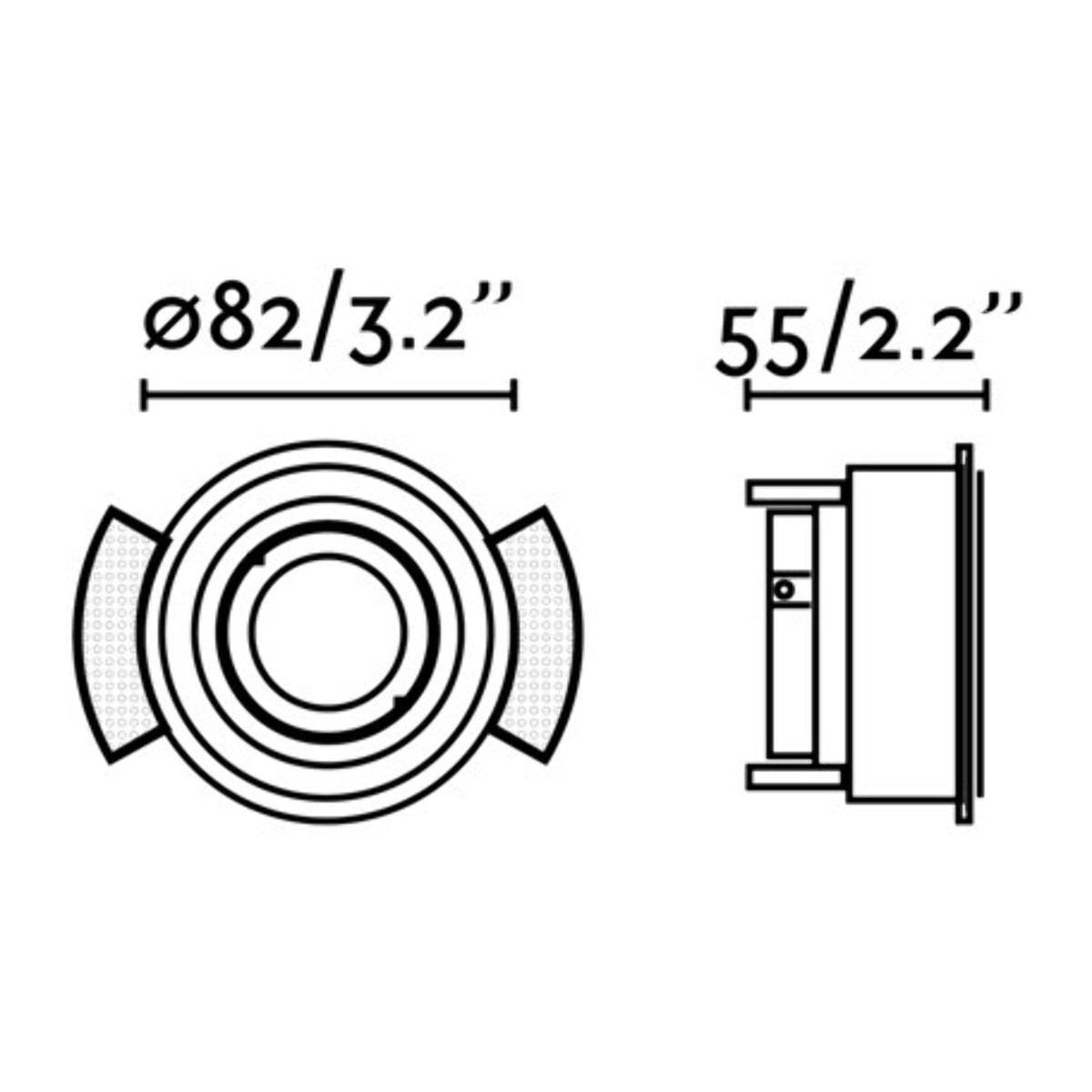HYDE R Empotrable blanco redondo orientable sin marco