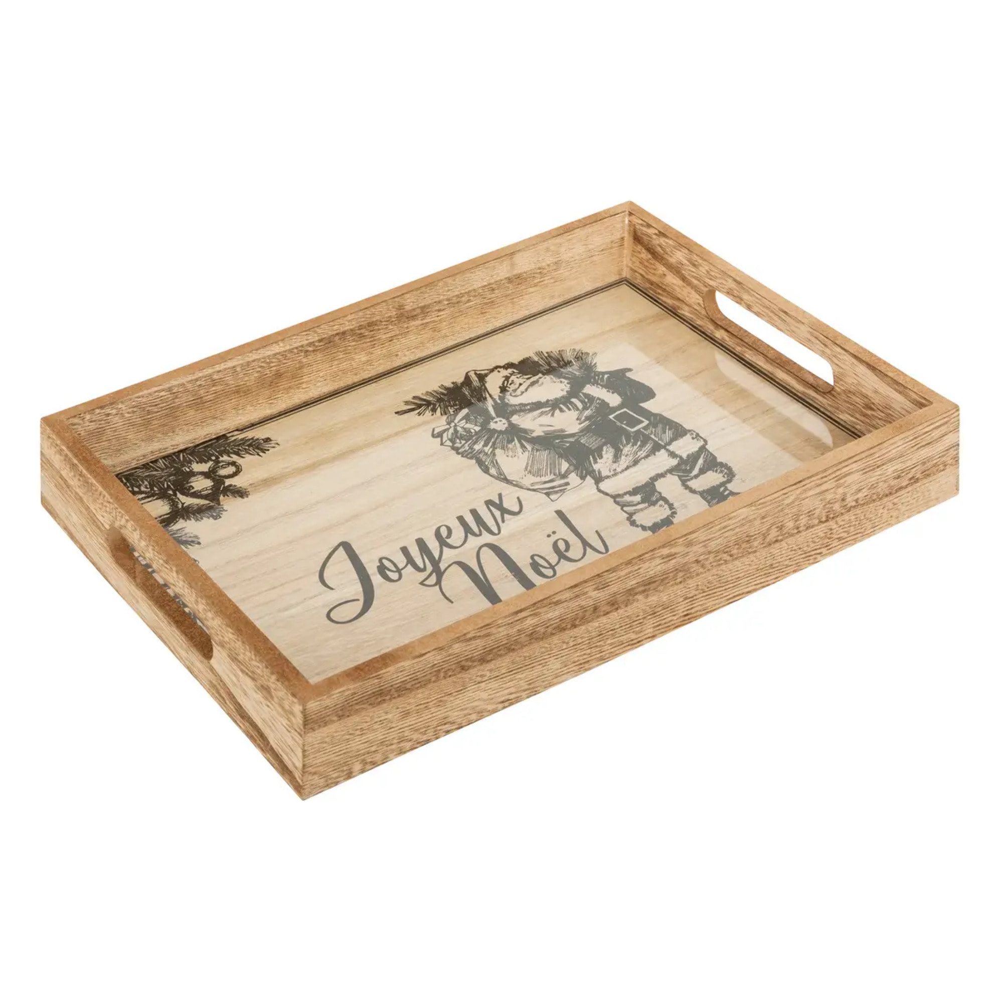 Plateau bois Père Noël 24x34cm
