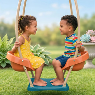 Balançoire en bois 2,30 m Topwood XOLTI 2 - 8 enfants