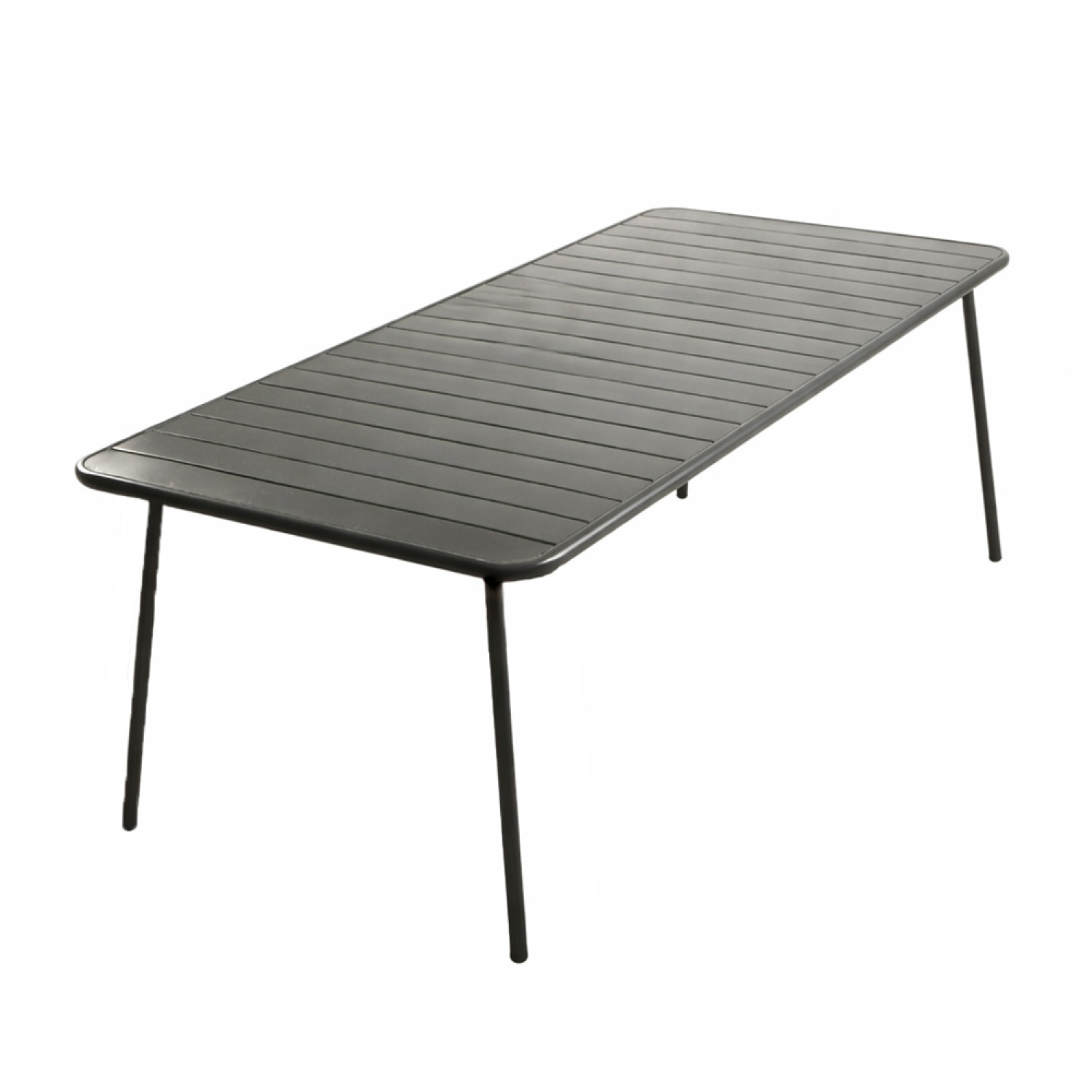 EVORA Table de jardin 8/10 places 200cm gris foncé
