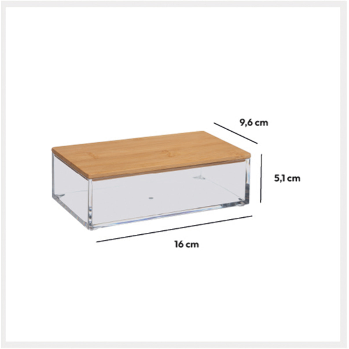 Boîte rectangulaire Petit modèle Selena bambou